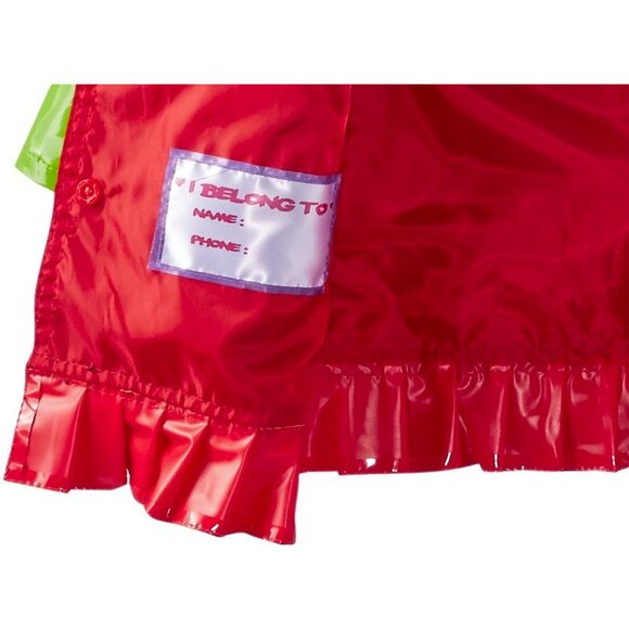 Wippette Baby Girls Coat Watermelon Raincoat Green Hooded Jacket Size 12 Months - Picture 7 of 10